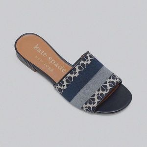 Kate Spade ♠️ spade flower jacquard boardwalk slide sandals